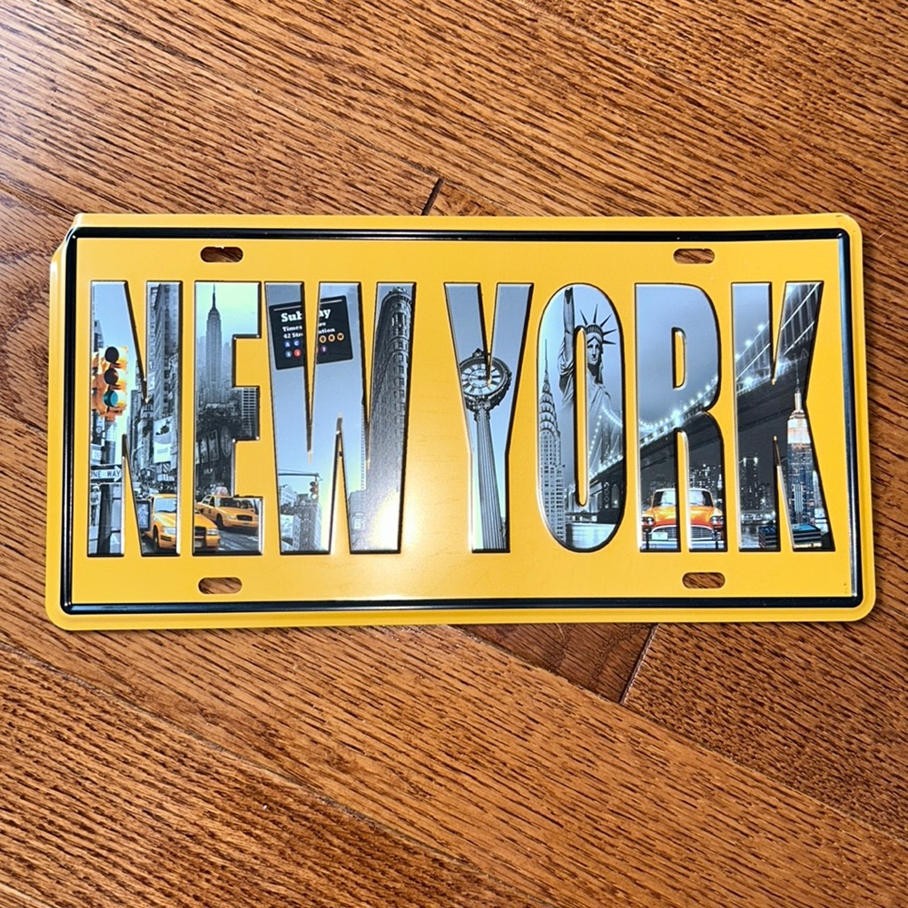 New York License Plate Wall Decor